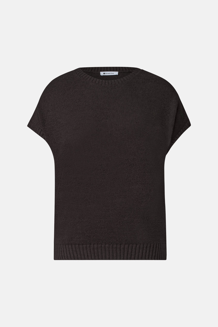 Trui met ronde hals bruin - STREET ONE