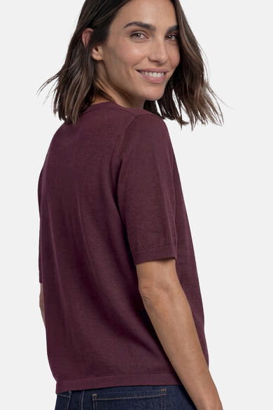 Pull col rond rouge - STREET ONE