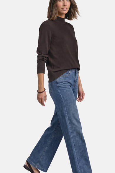 Pull col rond brun - STREET ONE
