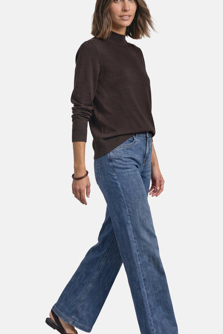 Pull col O - brun