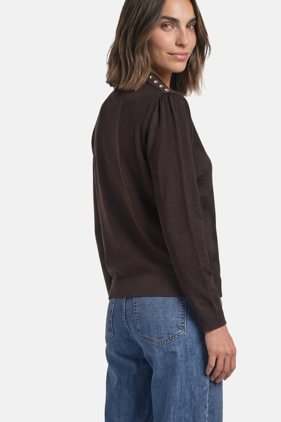 Pull col rond brun - STREET ONE