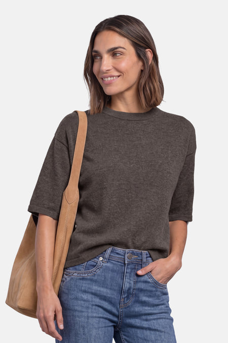 Pull col rond brun - STREET ONE