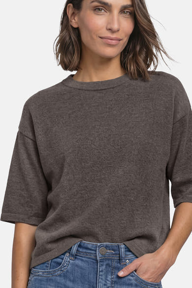 Pull col rond brun - STREET ONE
