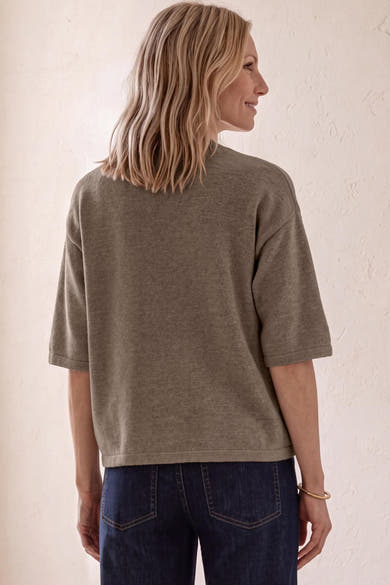 Pull col rond beige - STREET ONE