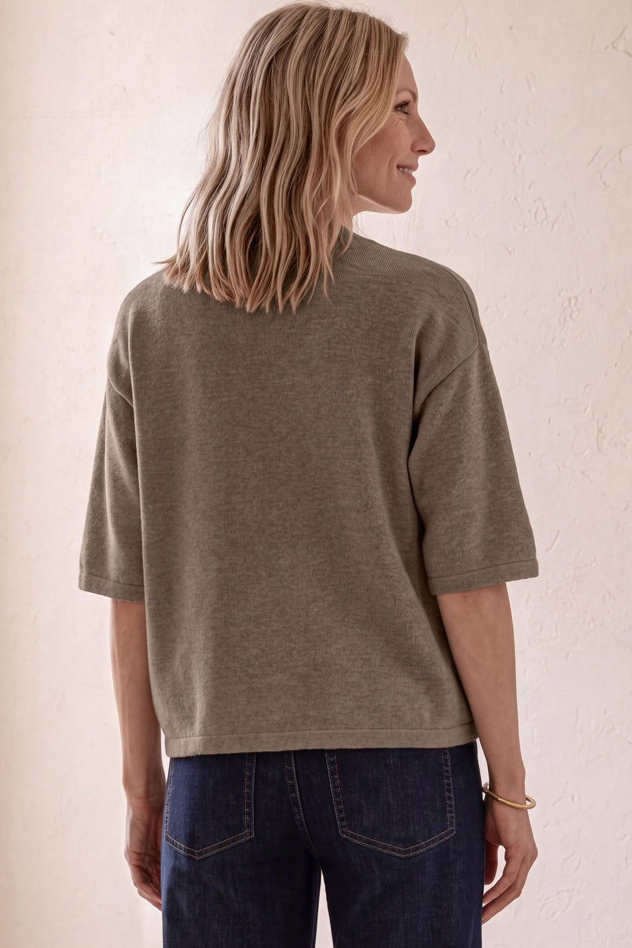 Pull col rond beige - STREET ONE