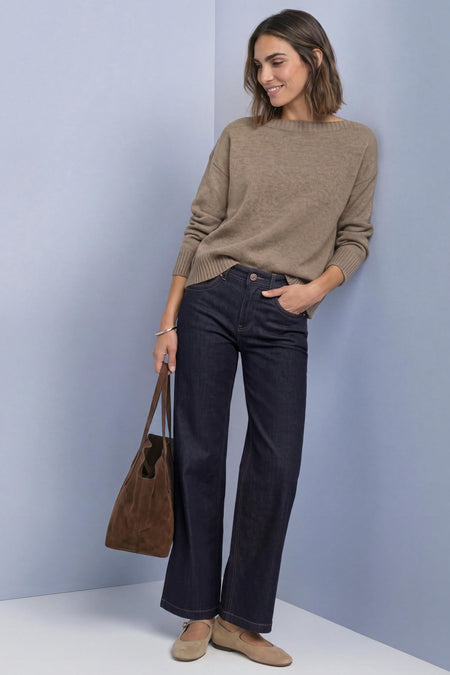 Pull col O - beige