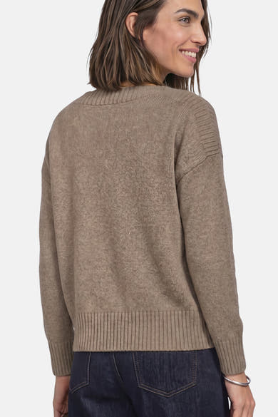 Pull col rond beige - STREET ONE