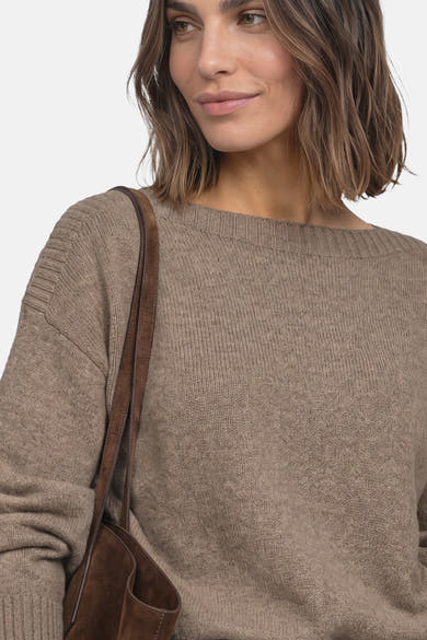Pull col rond beige - STREET ONE