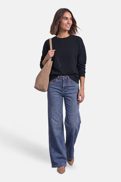 Sweater O hals - blauw