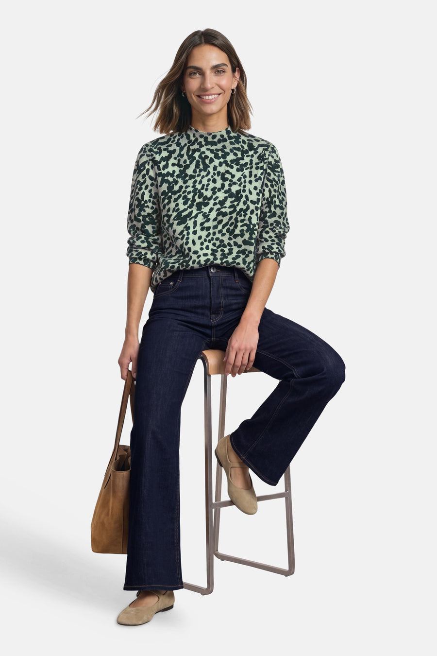 Pull col rond vert - STREET ONE