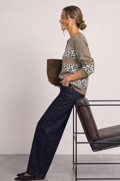 Pull col rond multicolore - STREET ONE
