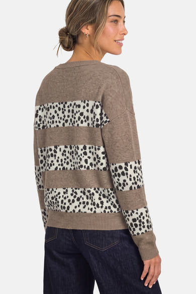 Pull col rond multicolore - STREET ONE