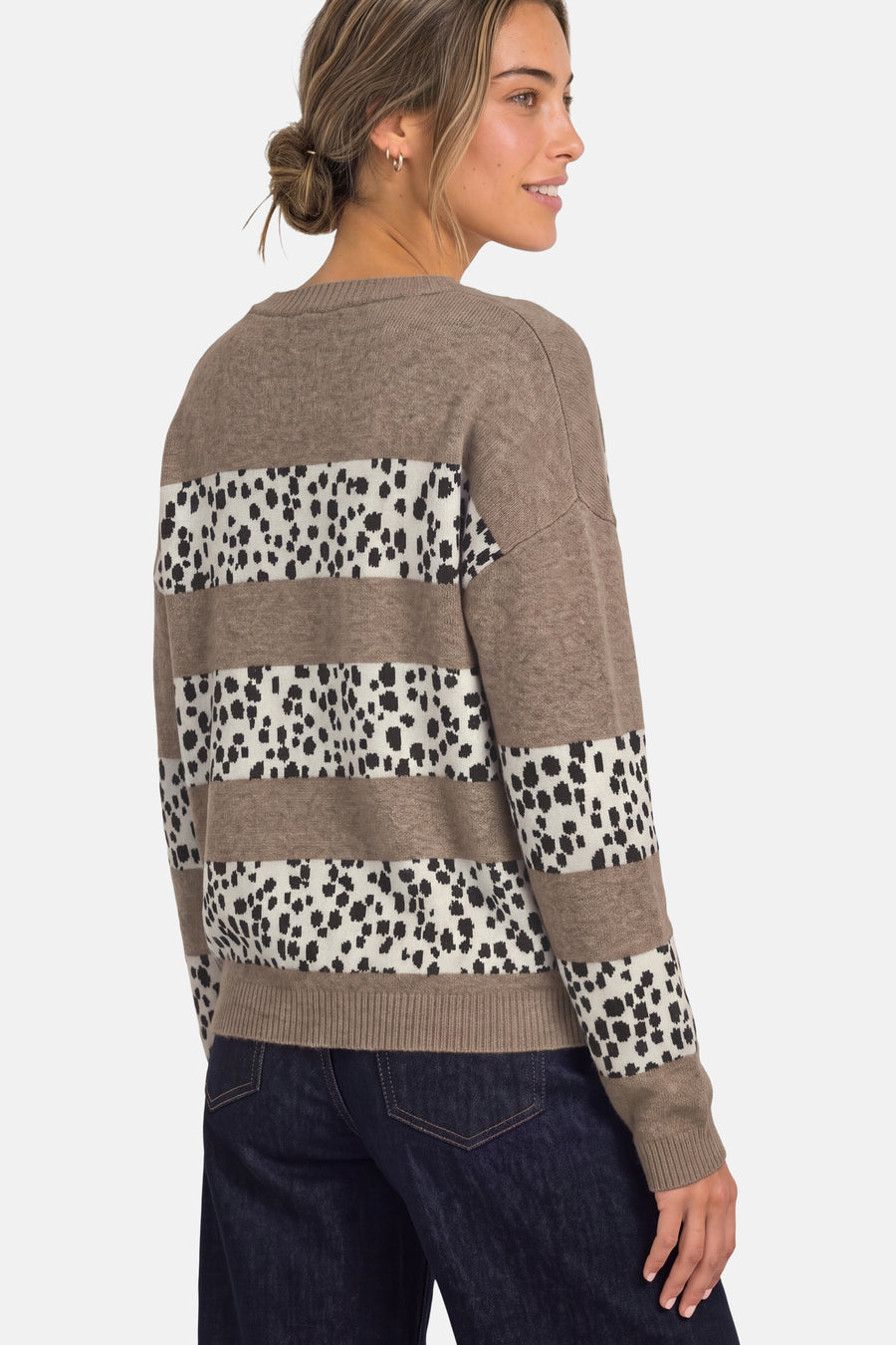 Pull col rond multicolore - STREET ONE