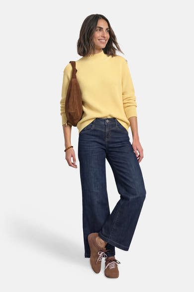 Pull col rond jaune - STREET ONE