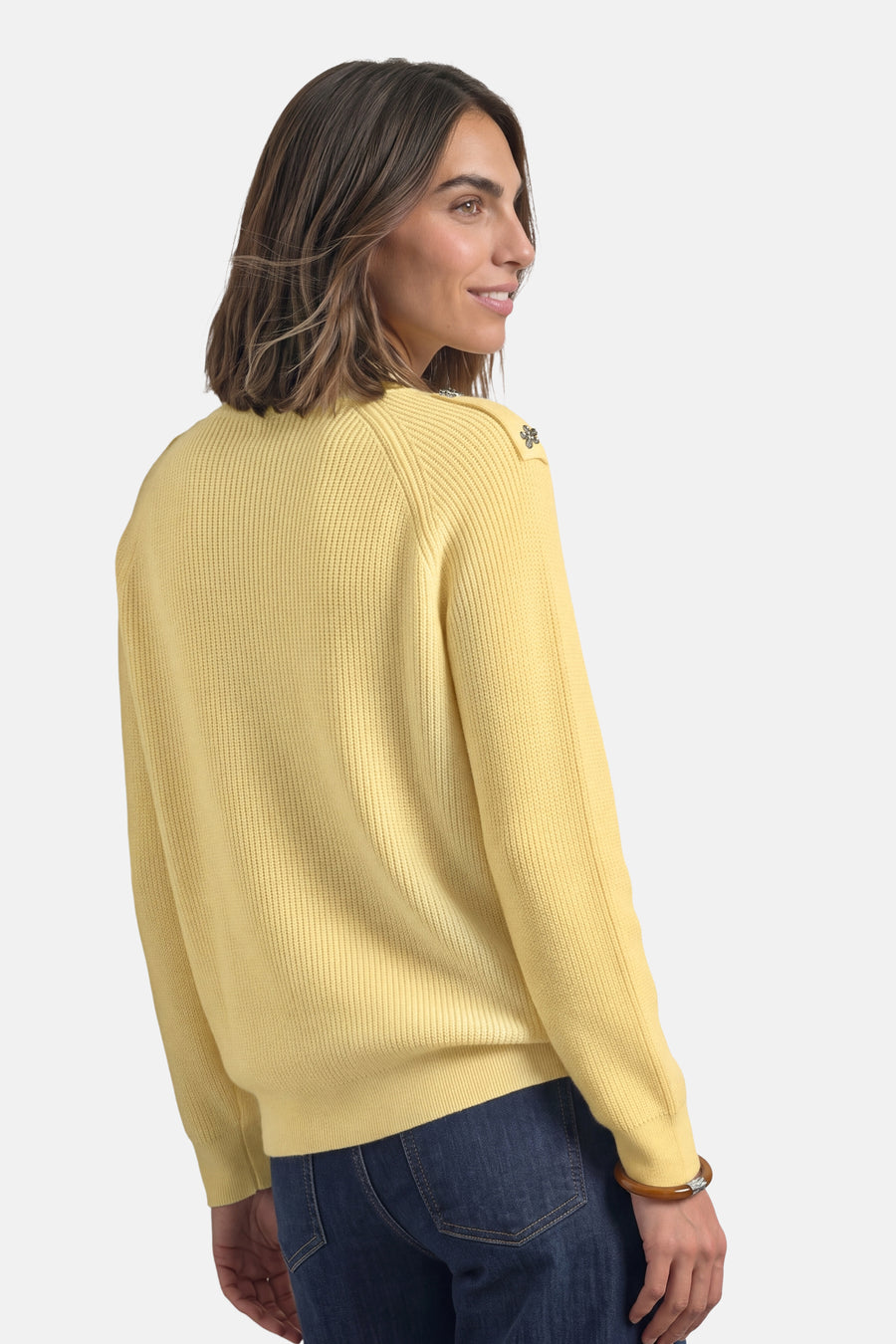 Pull col rond jaune - STREET ONE