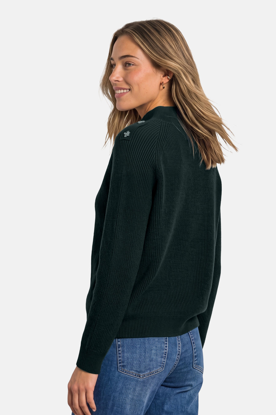 Pull col rond vert - STREET ONE