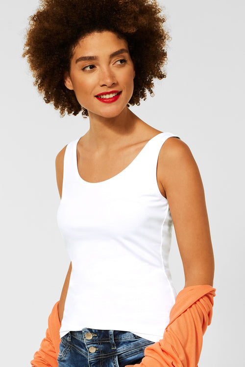 Singlet Wit - STREET ONE