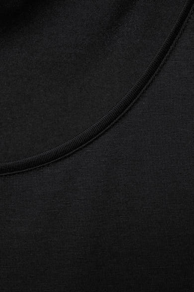 Zwarte tanktop van STREET ONE, van effen jerseymateriaal, met een ronde hals.
