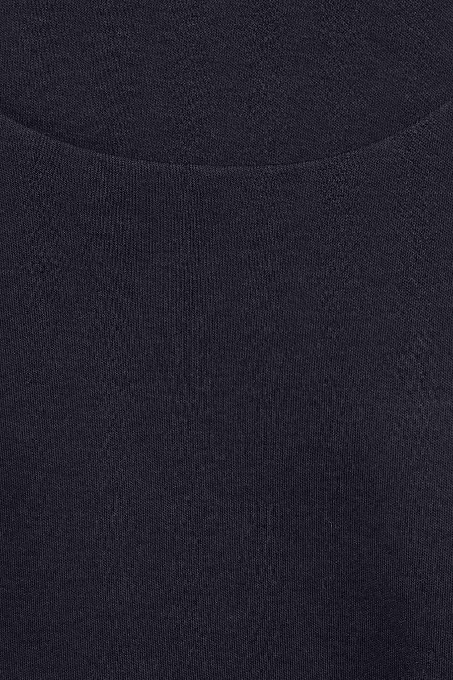 Blauw T-shirt van STREET ONE, met een egale ribstructuur en een eenvoudige ronde hals.