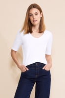 Top uni manches courtes Blanc - STREET ONE