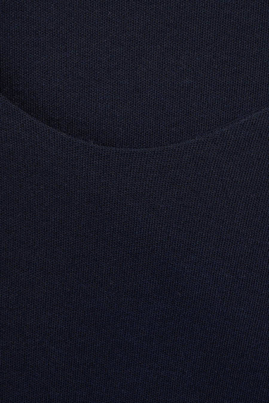 Top uni bleu de STREET ONE en maille côtelée, avec encolure dégagée.