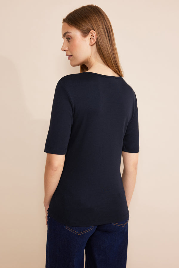 Top uni manches courtes Bleu - STREET ONE