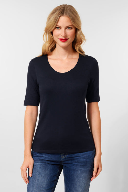 Top (korte mouwen) Blauw - STREET ONE