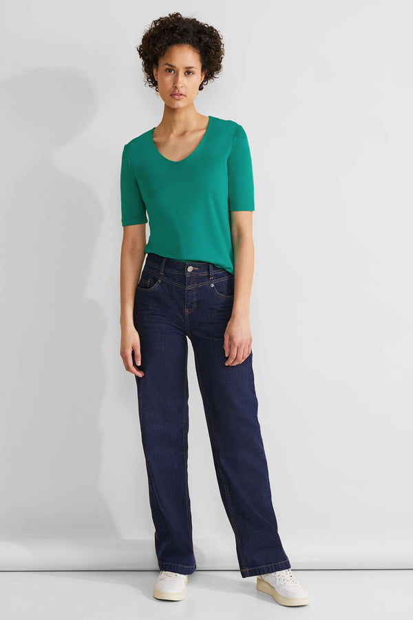 Top uni manches courtes Vert - STREET ONE