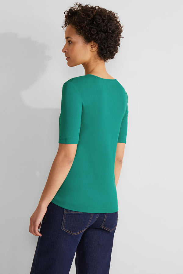 Top uni manches courtes Vert - STREET ONE