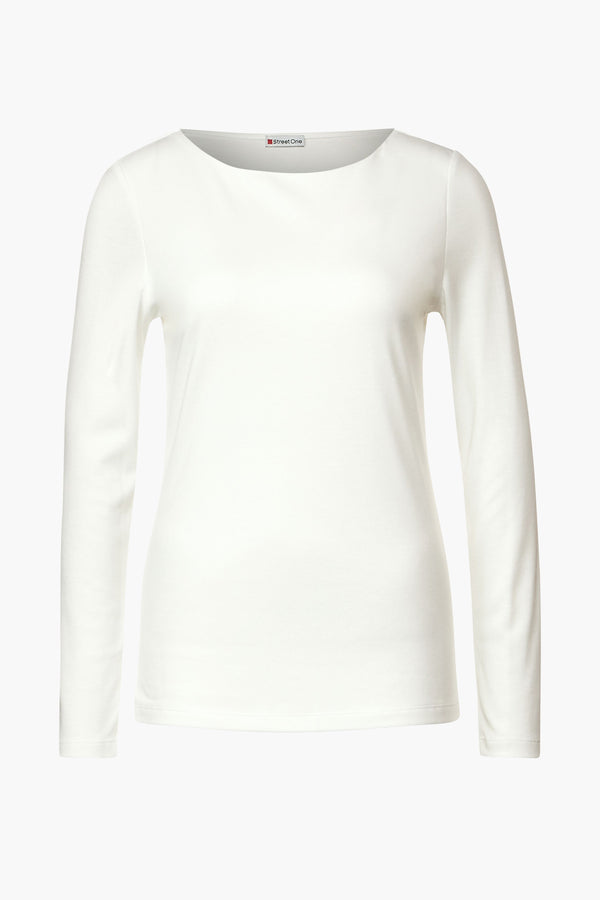 Top uni manches longues Blanc - STREET ONE