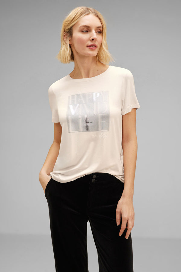 T-shirt (manches courtes) Écru - STREET ONE