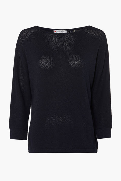 Pull col rond Bleu - STREET ONE
