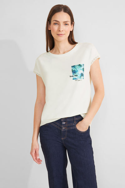 T-shirt (manches courtes) Écru - STREET ONE