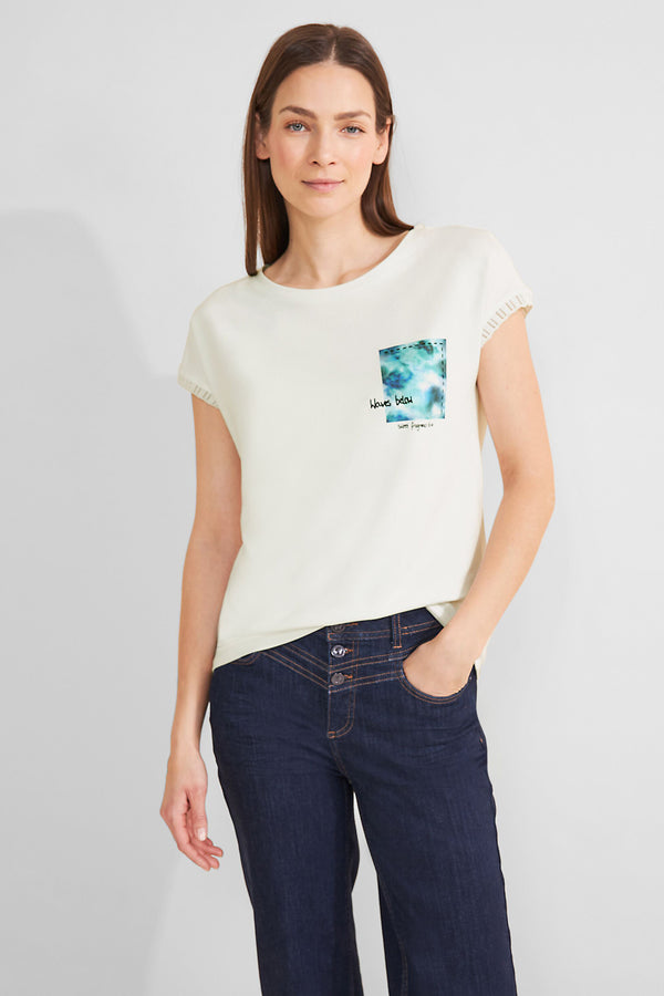 T-shirt (manches courtes) Écru - STREET ONE