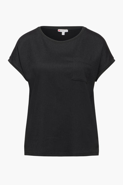 Top uni manches courtes Noir - STREET ONE