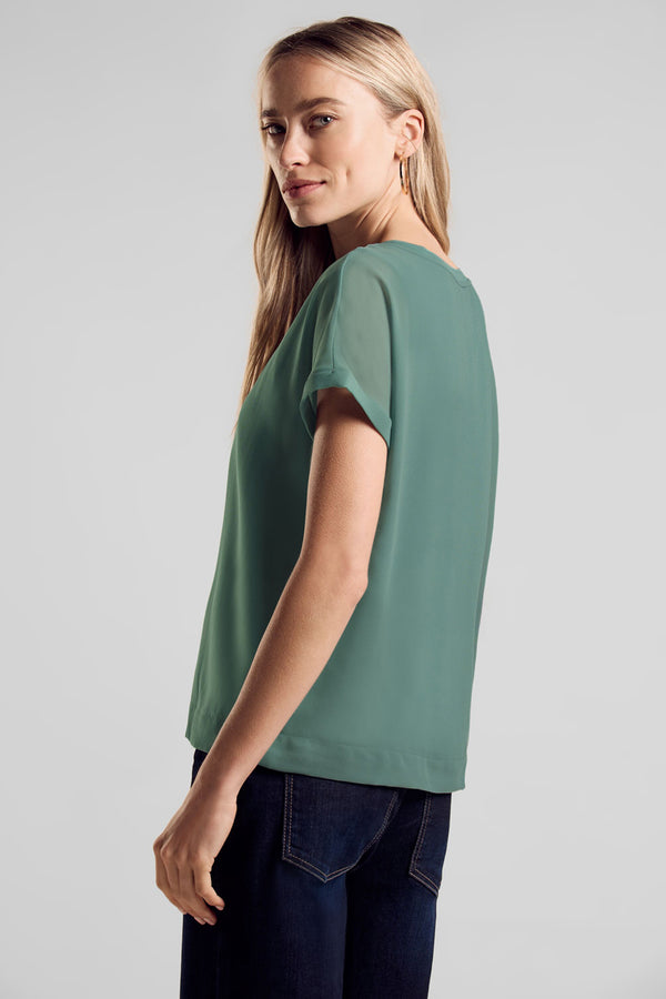 Top uni manches courtes Vert - STREET ONE