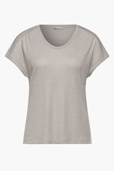 Top uni manches courtes Beige - STREET ONE