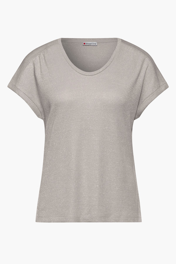 Top uni manches courtes Beige - STREET ONE