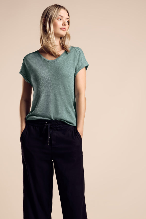 Top uni manches courtes Vert - STREET ONE