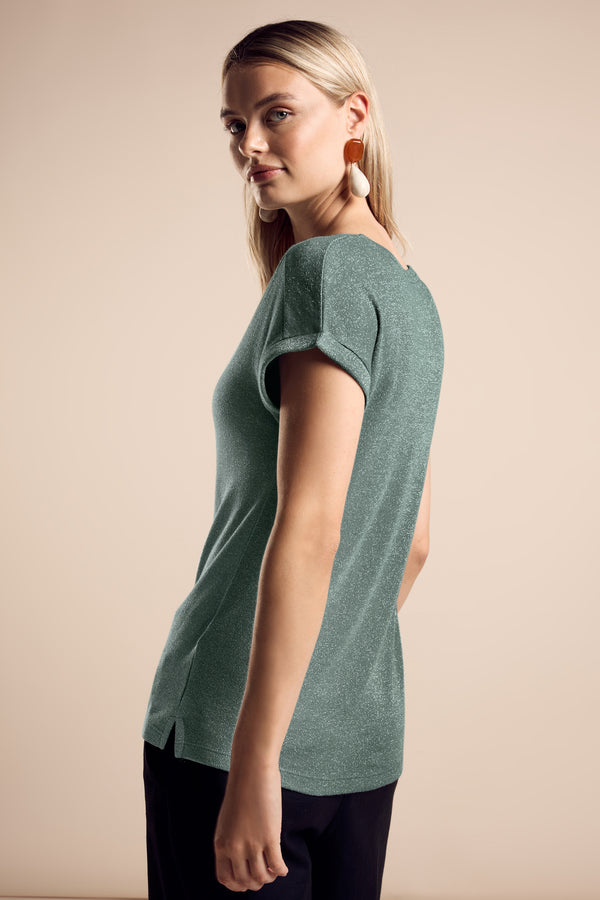 Top uni manches courtes Vert - STREET ONE