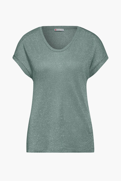 Top uni manches courtes Vert - STREET ONE