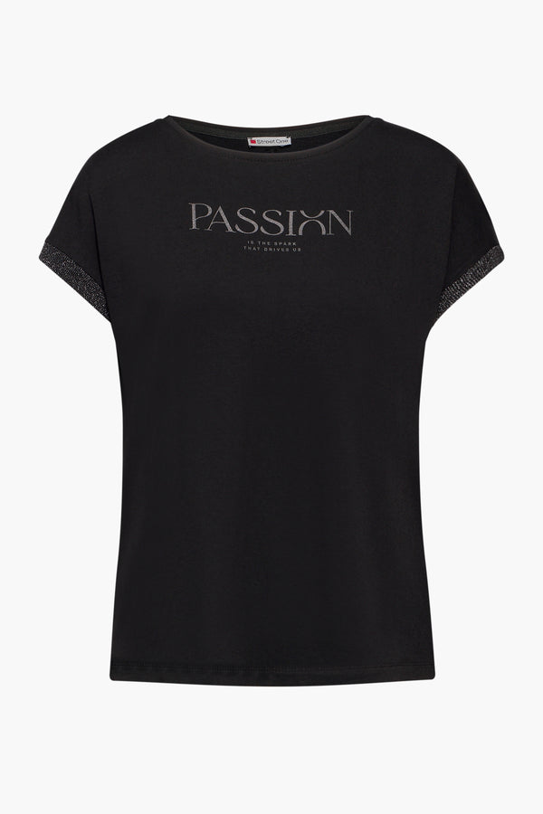 T-shirt (korte mouwen) Zwart - STREET ONE