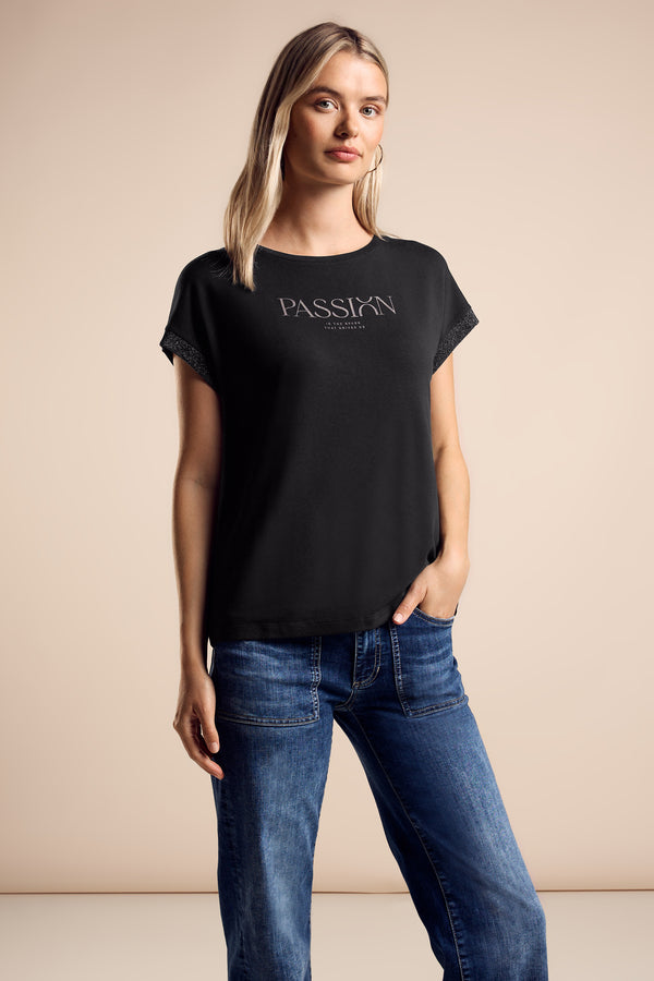 T-shirt (korte mouwen) Zwart - STREET ONE