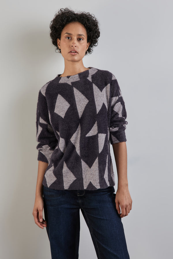 Pull col rond Bleu - STREET ONE