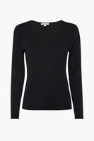 Top uni manches longues Noir - STREET ONE