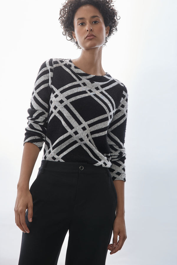 Pull col rond Noir - STREET ONE