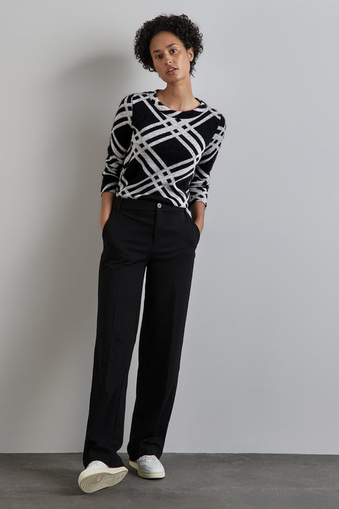 Pull col rond Noir - STREET ONE
