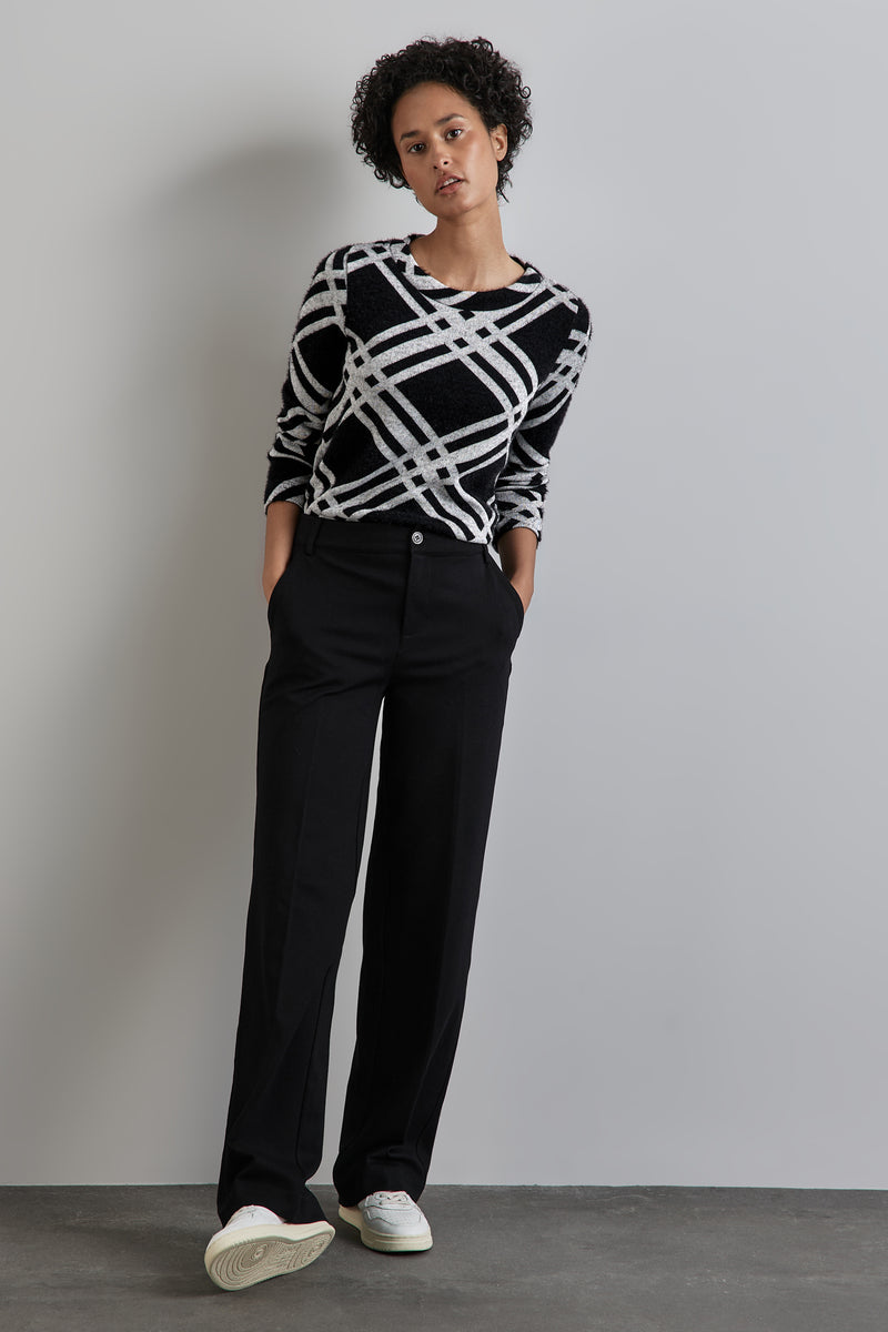 Pull col rond Noir - STREET ONE