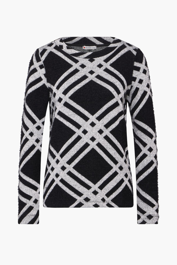 Pull col rond Noir - STREET ONE