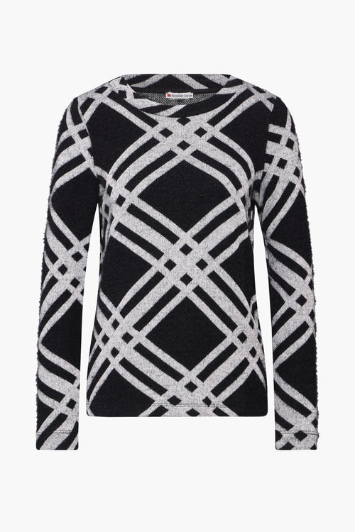 Pull col rond Noir - STREET ONE